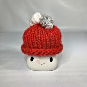 Red Floral Marshmallow Mug Hat Knit Rae Dunn Tier Tray Decor Topper